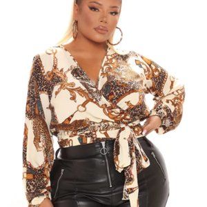 Telling White Lies Top - Ivory/combo